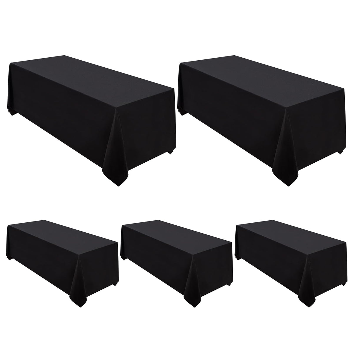 Mantel Surmente negro 90x156 rectangular cubre la mesa con acabado suave y elegante