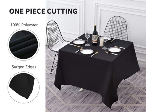 Mantel Surmente negro para mesas pequeñas, elegante para banquetes y restaurantes.