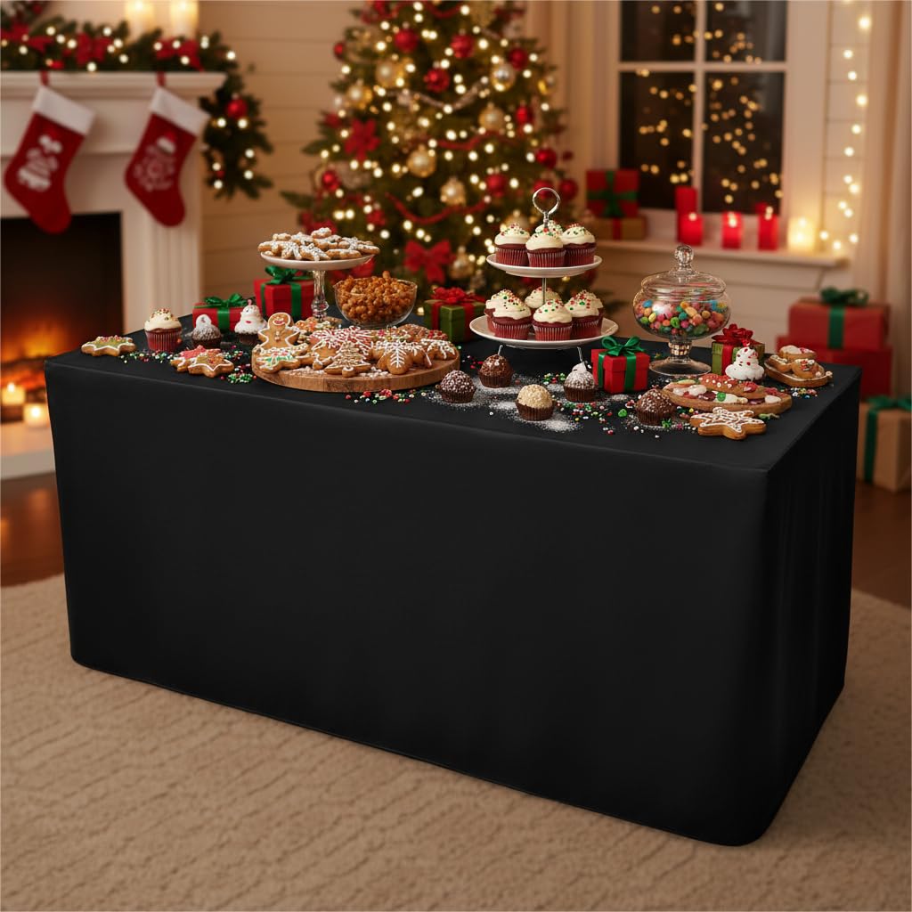 Mantel rectangular Surmente para restaurantes, decoración sobria en negro.