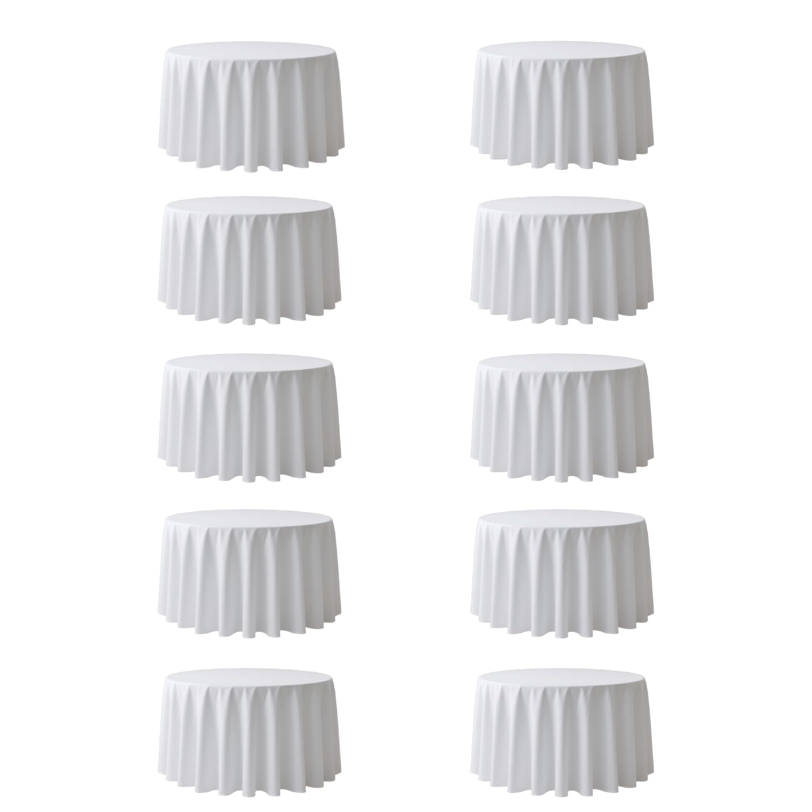 Surmente mantel redondo 132 pulgadas blanco para bodas y banquetes