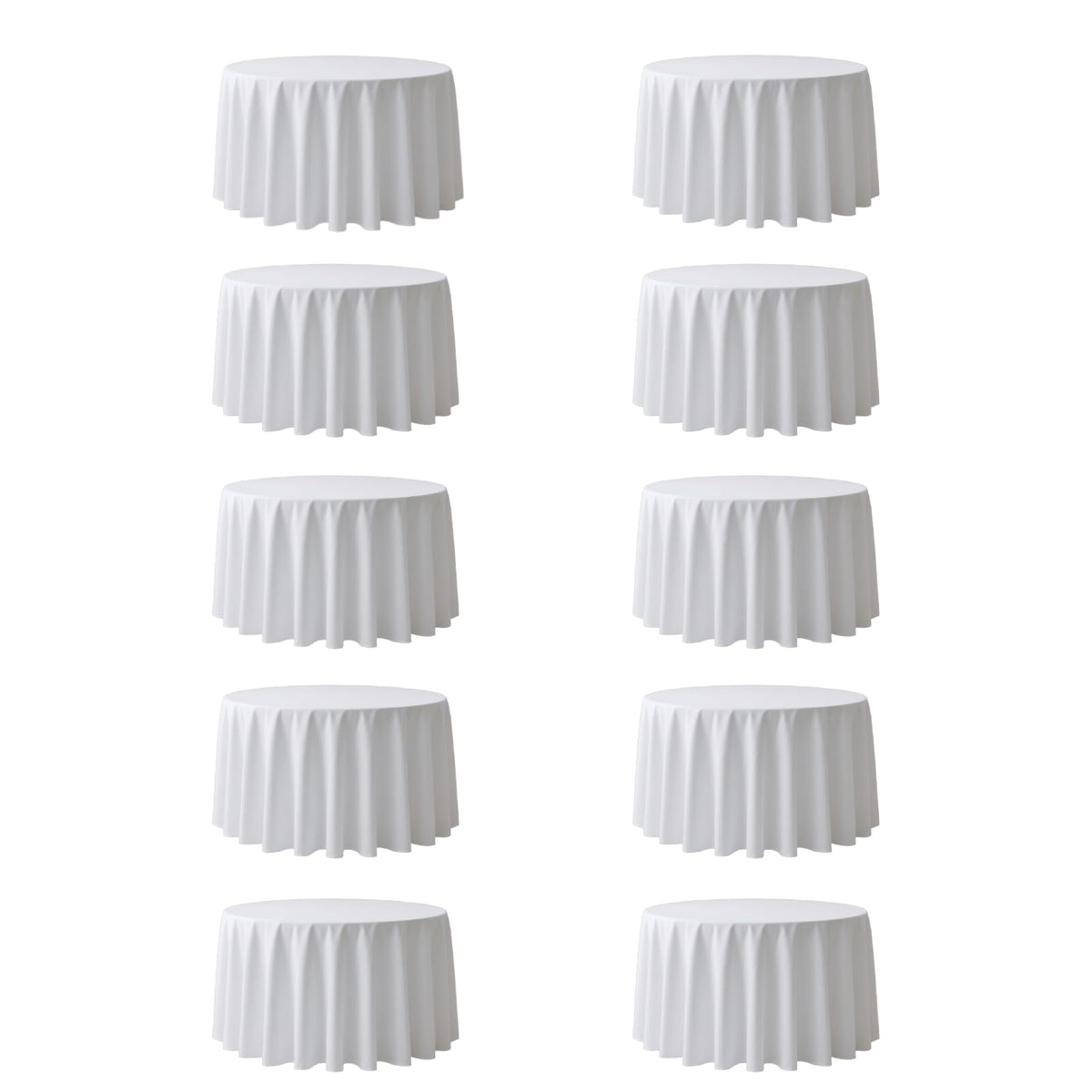 Surmente mantel redondo 132 pulgadas blanco para bodas y banquetes