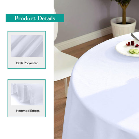 Surmente pack manteles redondos blancos 132 pulgadas listos para eventos