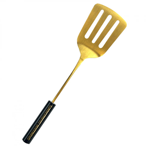 Surreal Entertainment Spongebob espátula dorada con logotipo, ideal para cocinar con estilo