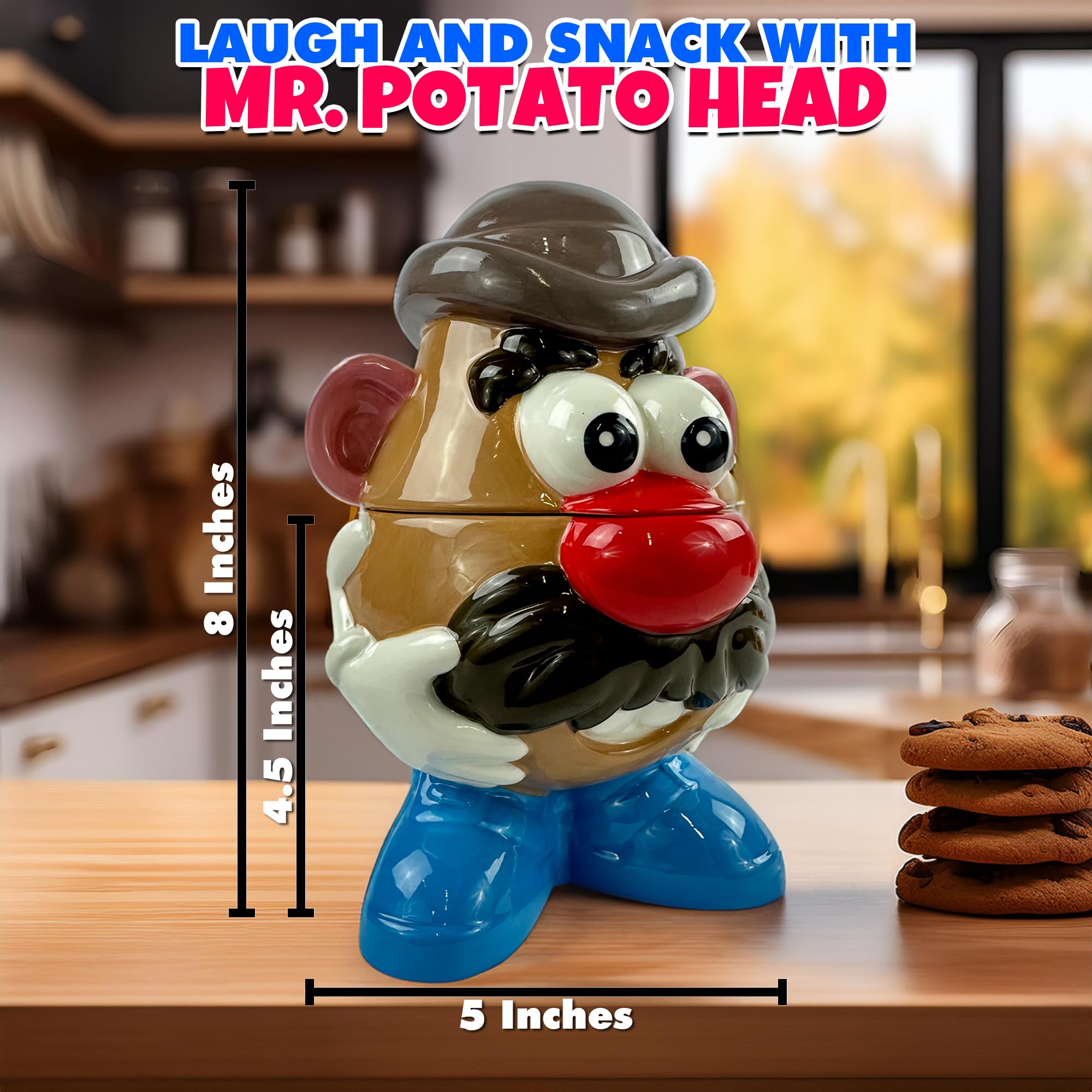 Mr. Potato Head Jar de Surreal Entertainment, en escritorio, añade color y organización