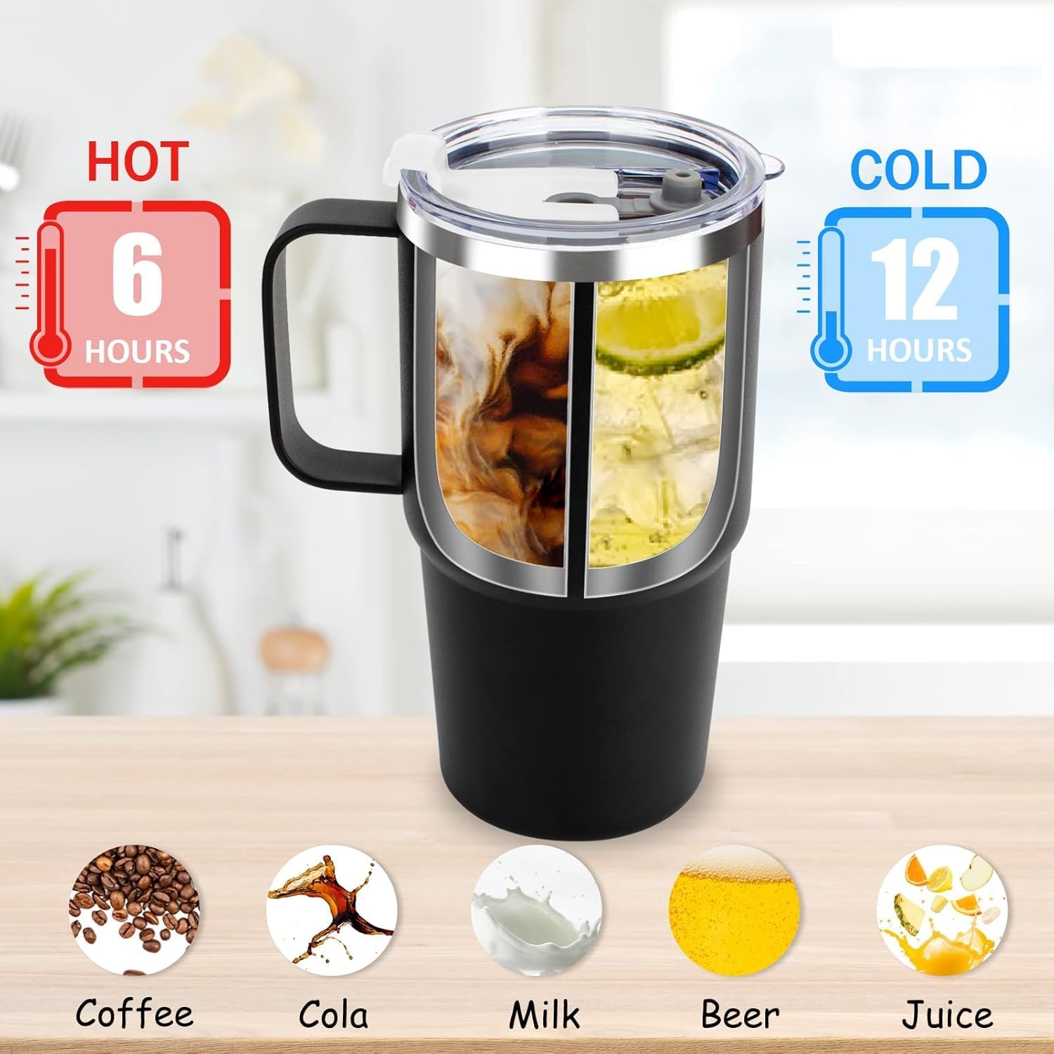 Pajilla integrada en el vaso Sursip, cómodo para beber sin derrames.