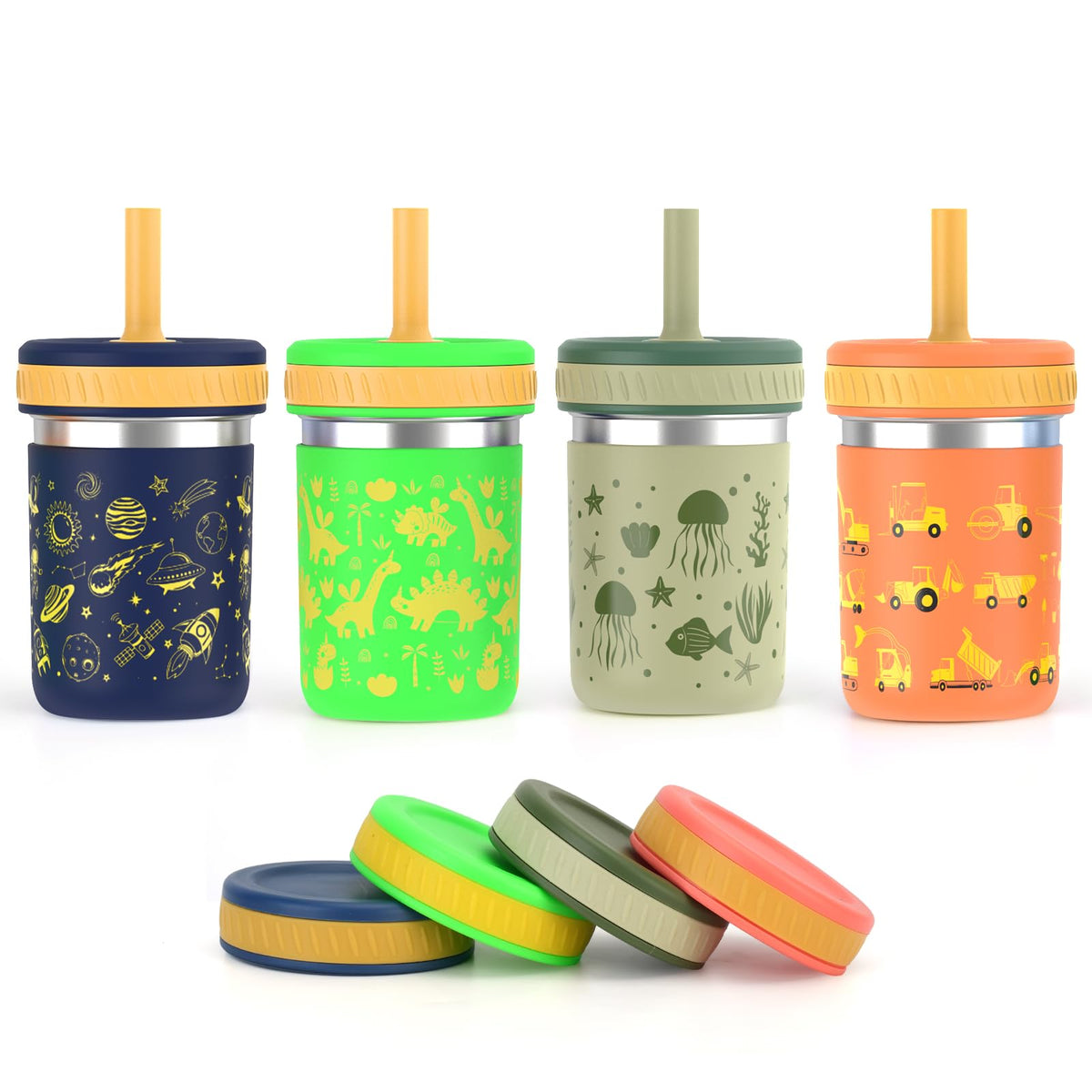 Taza Sursip de 15 oz con tapa y pajita, ideal para bebidas seguras.