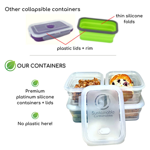 Sustainable Containables: apto para microondas y lavavajillas, limpieza rápida.