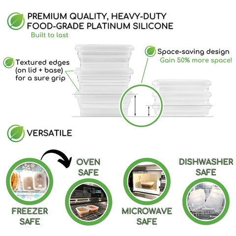 Sustainable Containables: diseño compacto para almacenamiento eficiente en casa o viaje.