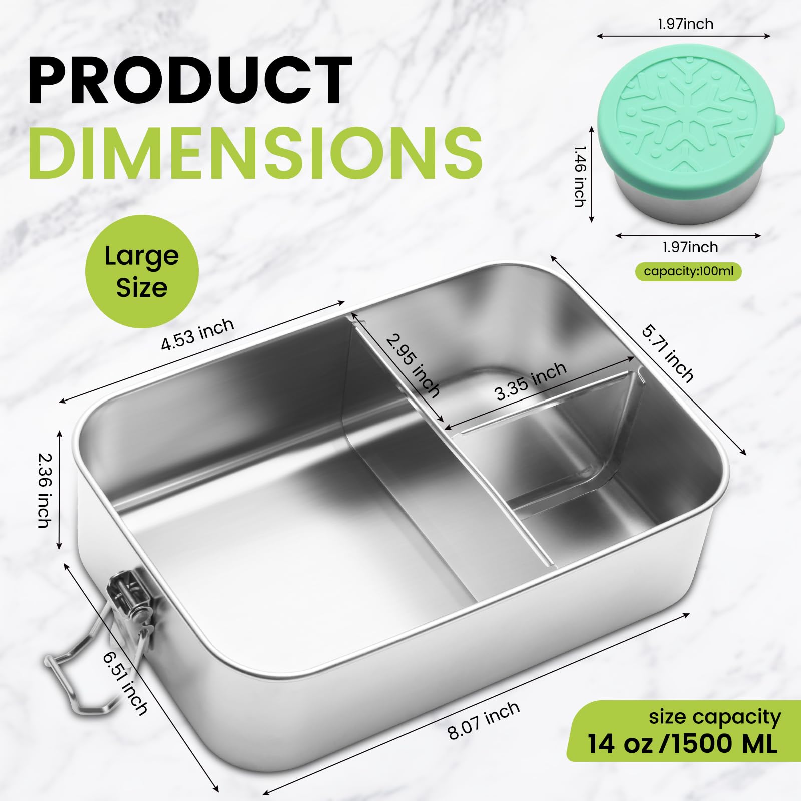 Contenedor de condimentos de 100 ml de la caja SUTETLW con tapa sellada.