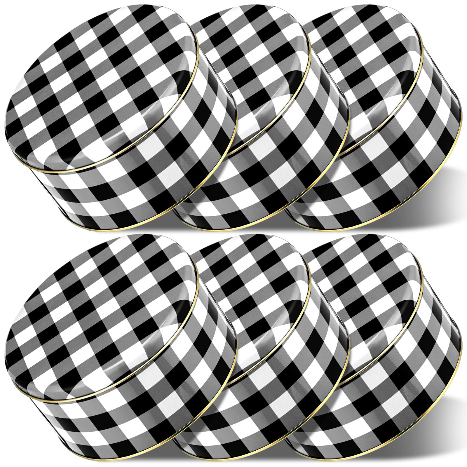 Cajas de galletas Suttmin de 7 pulgadas con diseño negro y blanco, ideales para regalos navideños.