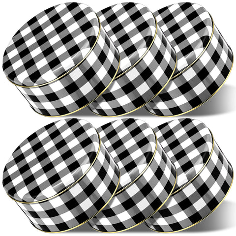 Cajas de galletas Suttmin de 7 pulgadas con diseño negro y blanco, ideales para regalos navideños.