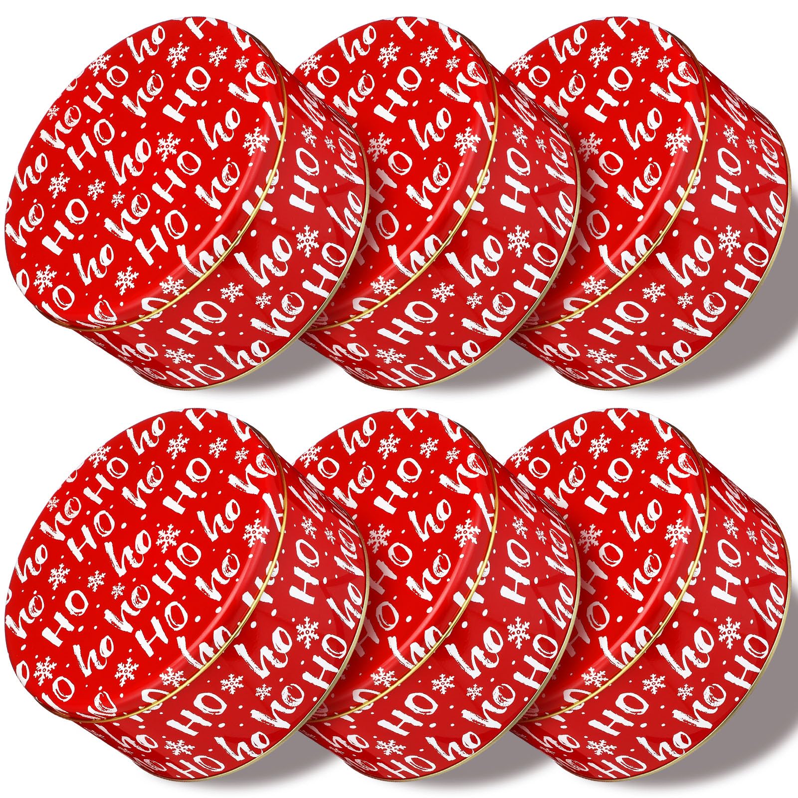 Suttmin latas para galletas navideñas de 6 pulgadas con tapa, ideal para regalo.