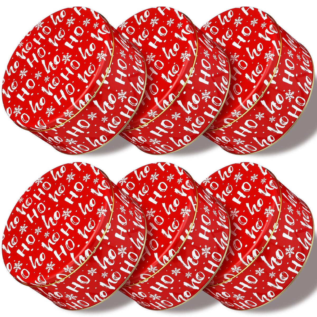 Suttmin latas para galletas navideñas de 6 pulgadas con tapa, ideal para regalo.
