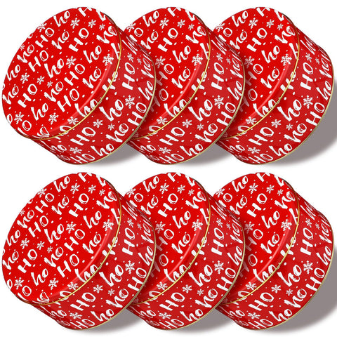 Suttmin latas para galletas navideñas de 6 pulgadas con tapa, ideal para regalo.