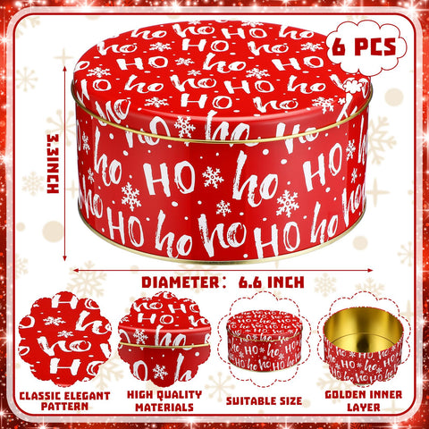 Latas Suttmin navidenas con copos de nieve, diseño festivo para conservar dulces.