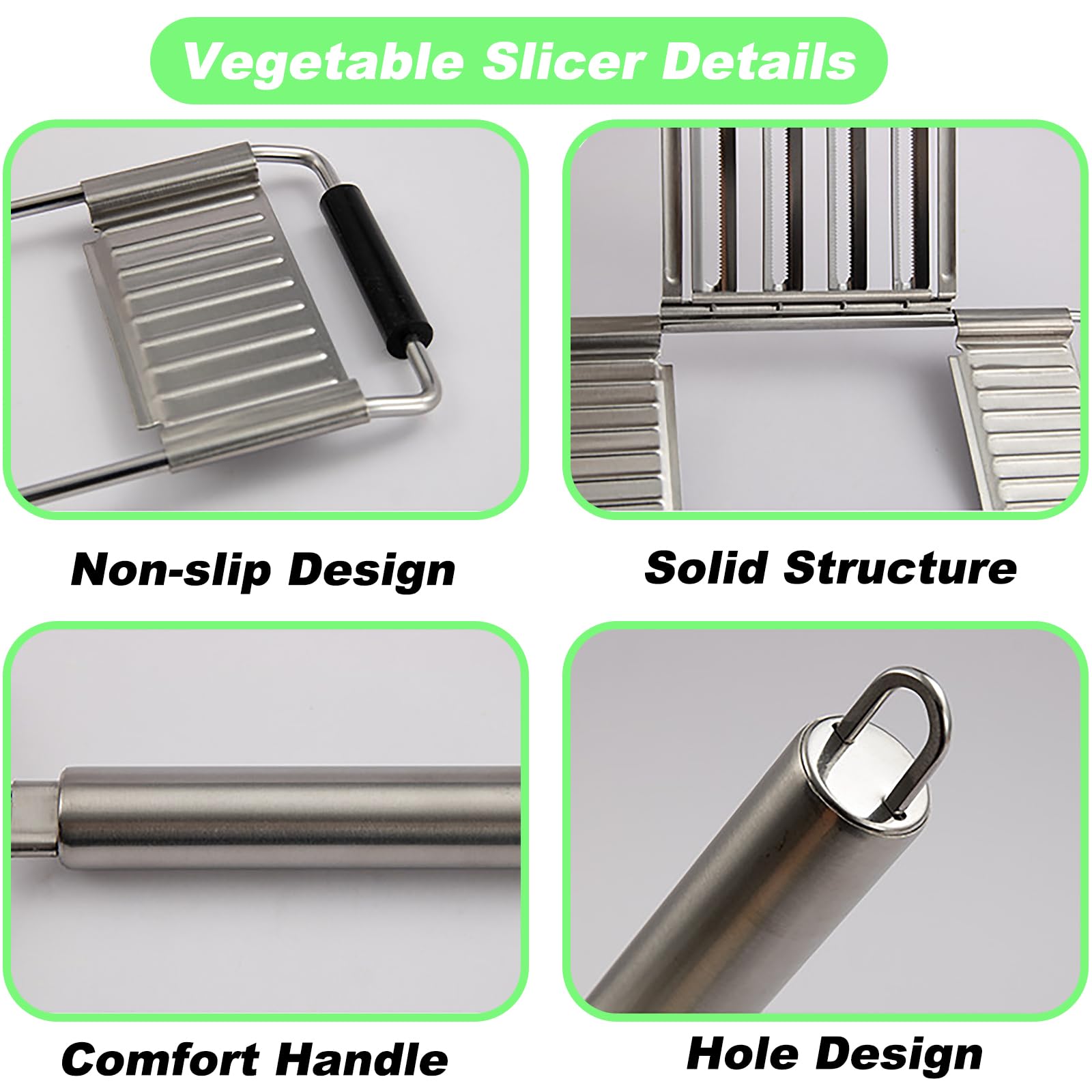 Suuker cortador 4 en 1 con hojas variadas: crea tiras finas para ensaladas crujientes.