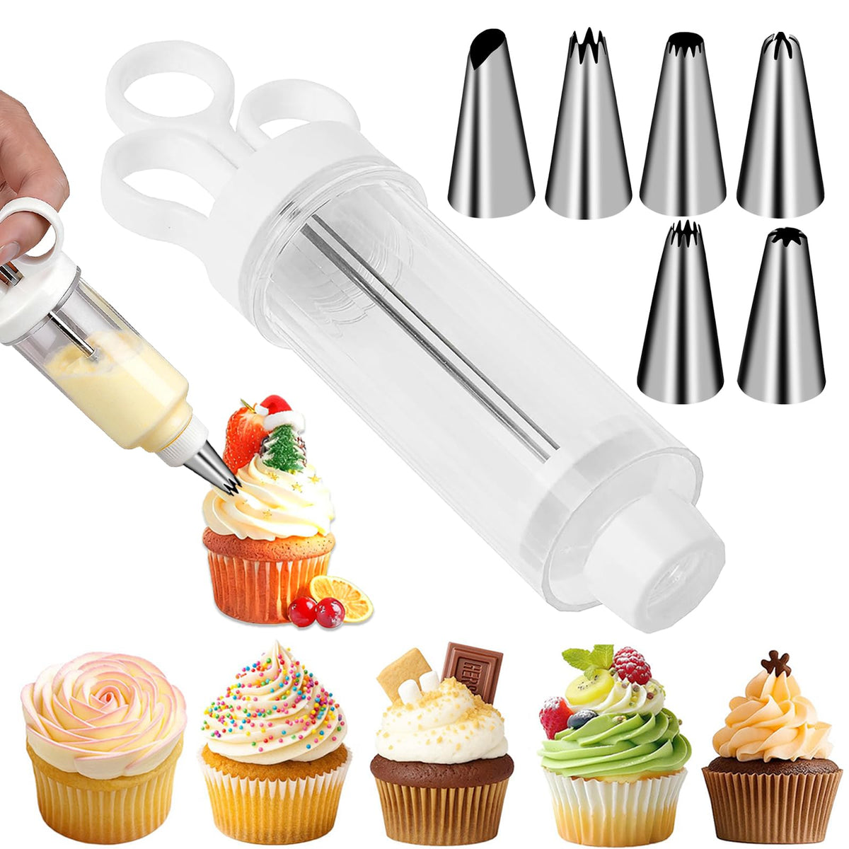 Suuker: boquillas-inox-6 para decoraciones precisas en pasteles