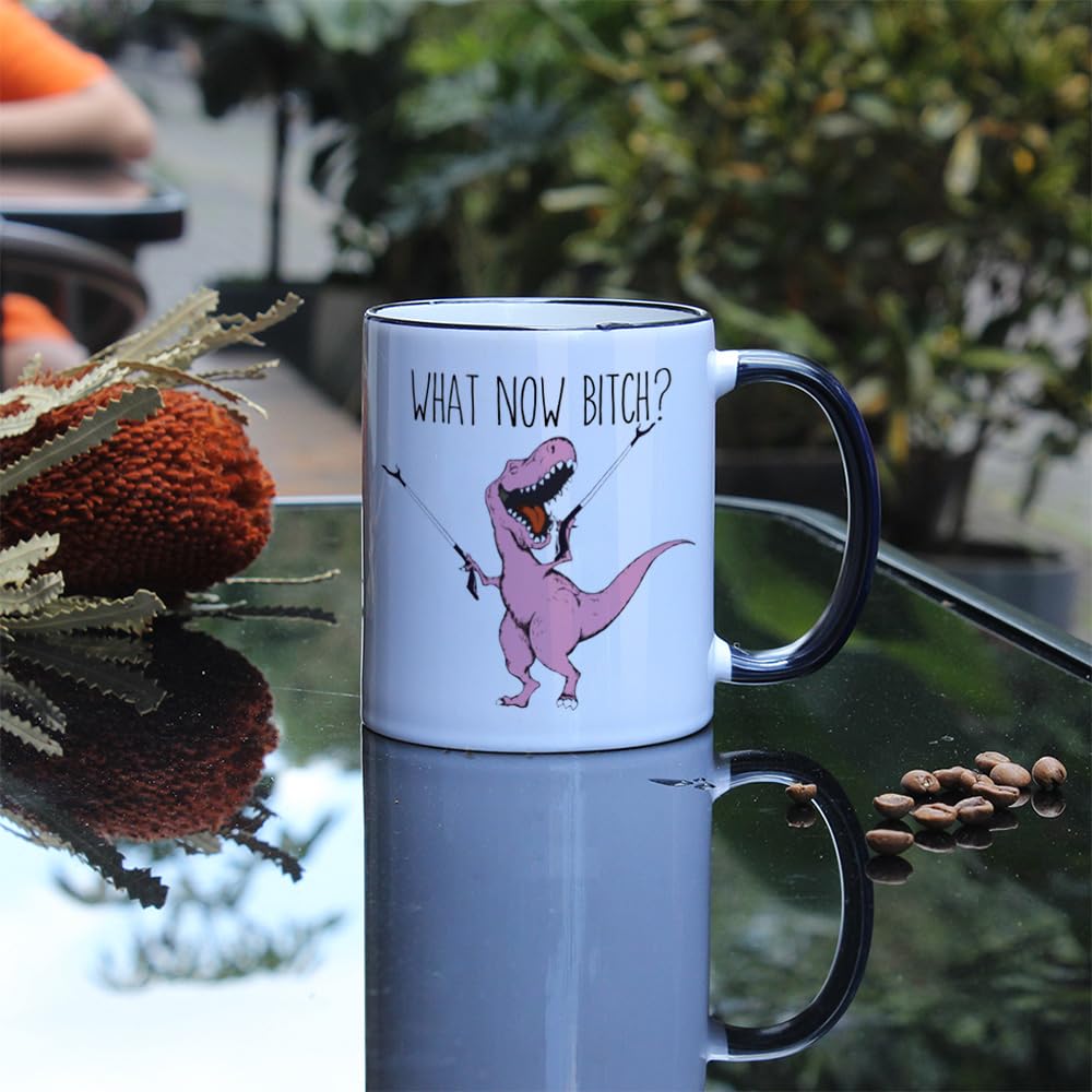 Taza divertida SUUURA-OO T-Rex para compartir momentos con amigas.