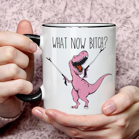 Taza SUUURA-OO T-Rex, apta para microondas y lavavajillas para el día a día.