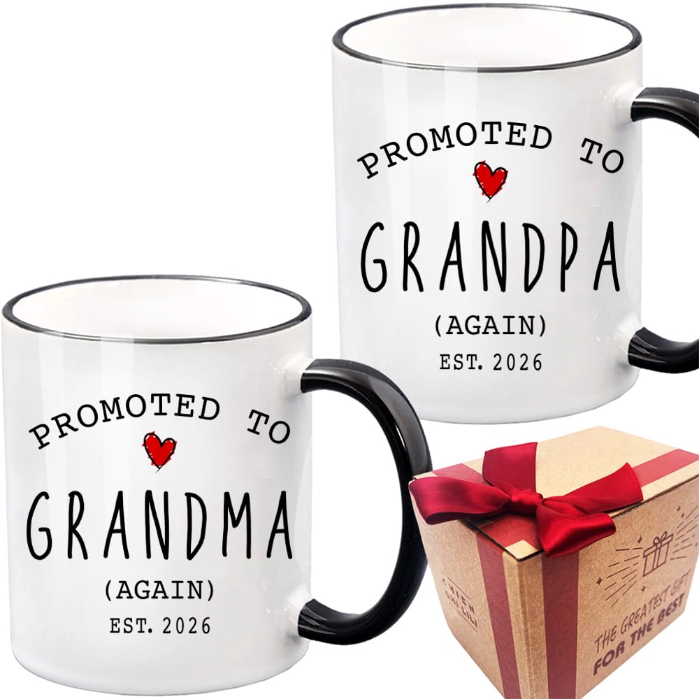 Taza SUUURA-OO con anuncio de embarazo, ideal para sorprender a los abuelos