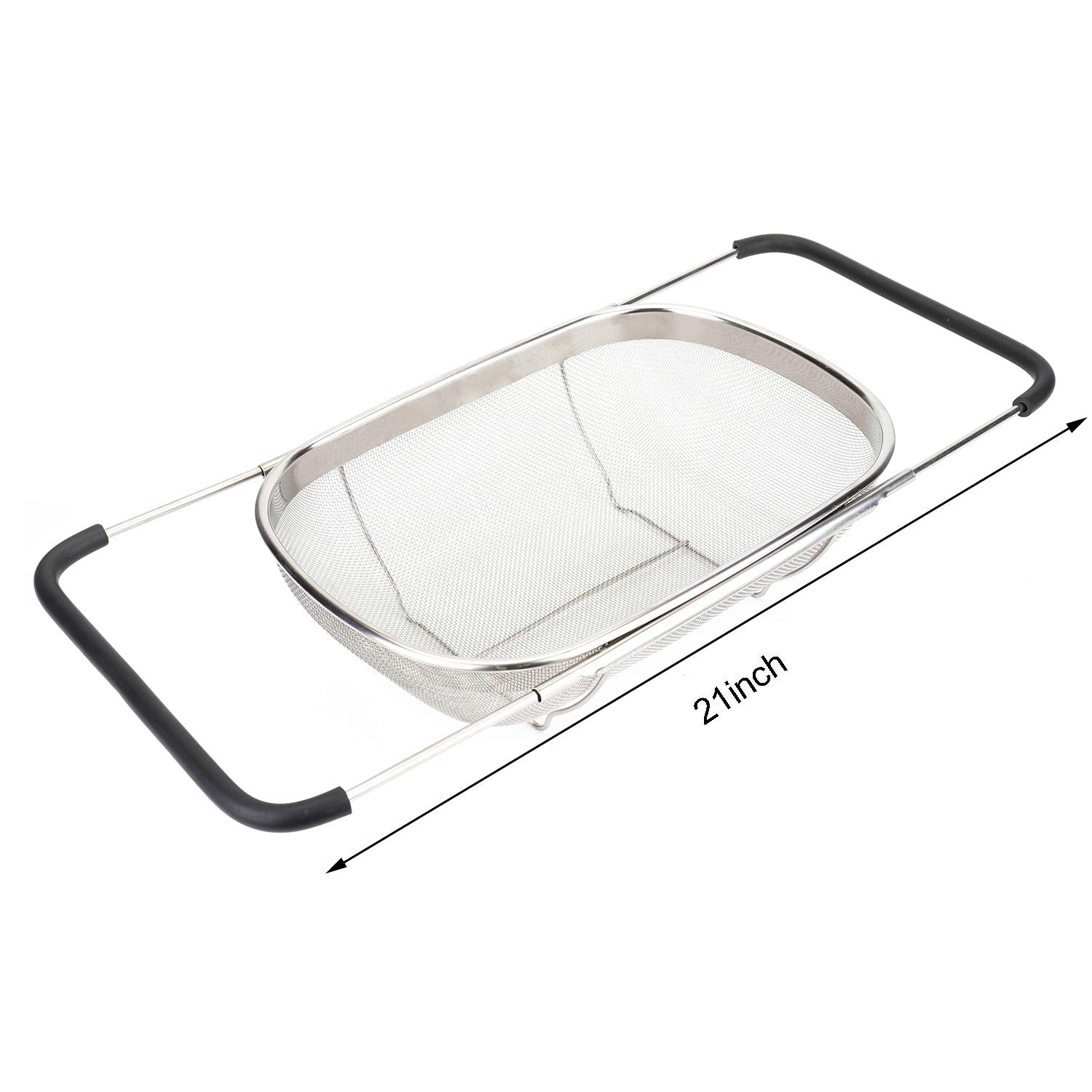 Suwimut escurridor oval acero inoxidable malla fina para colar pasta y vegetales