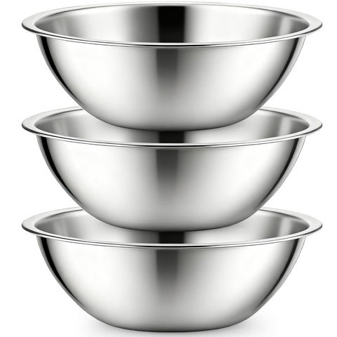 Suwimut, juego triple de tazones de acero inoxidable, 13 pulgadas, ideal para mezclar grandes lotes