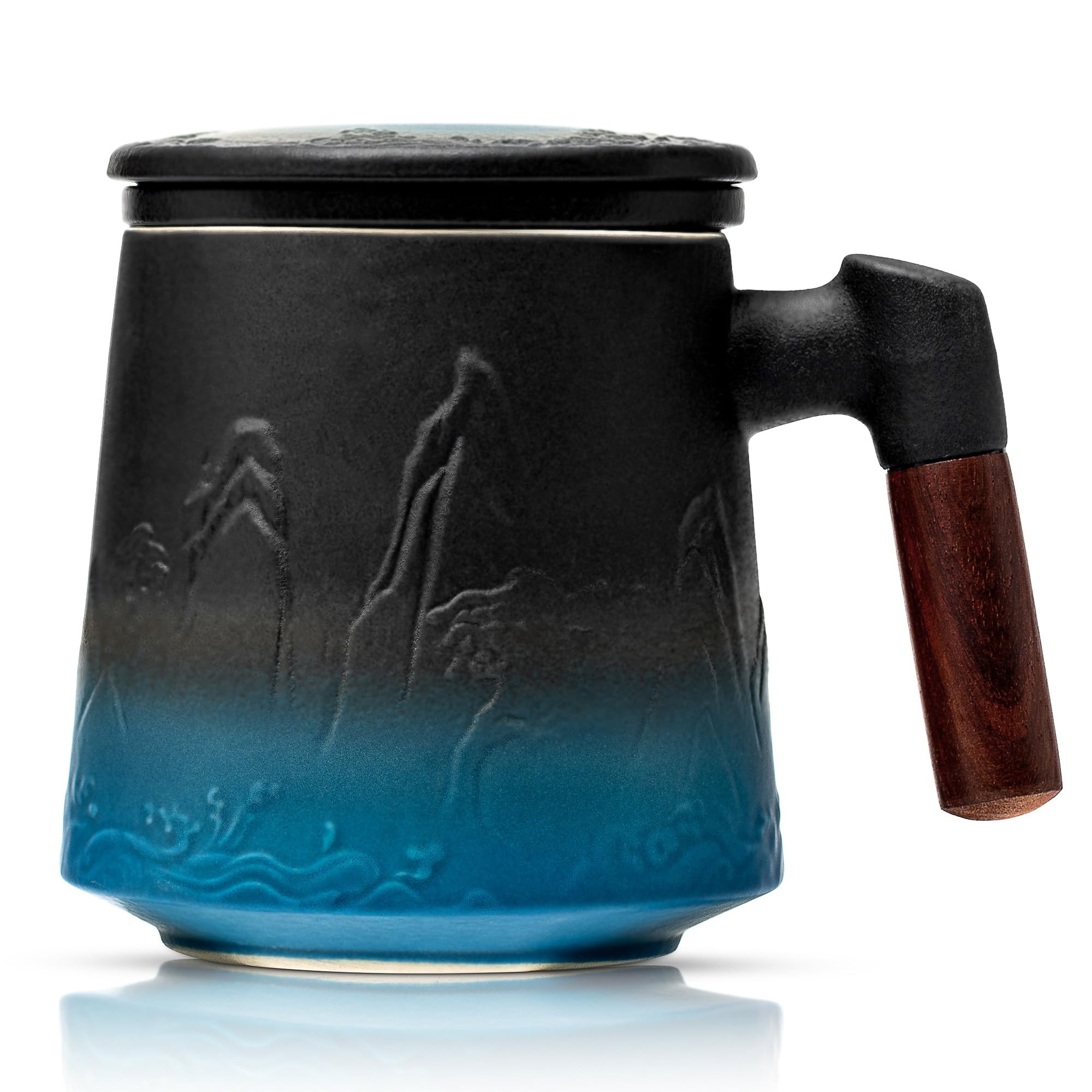 Taza Suyika con infusor y tapa, mantiene el aroma y el calor