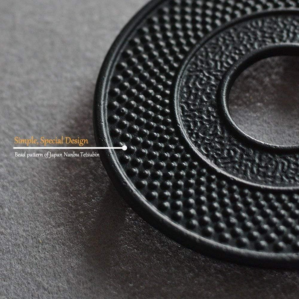Suyika tetera de hierro forjado negra, diseño japonés clásico para hervir agua con estilo.