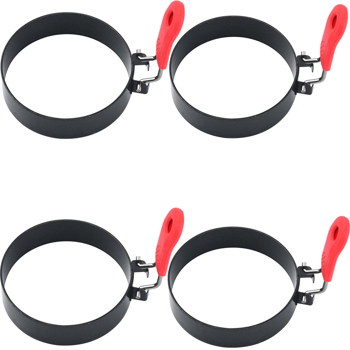Anillos de huevo suyncyi de 3-5 pulgadas con mango de silicona para un agarre seguro.