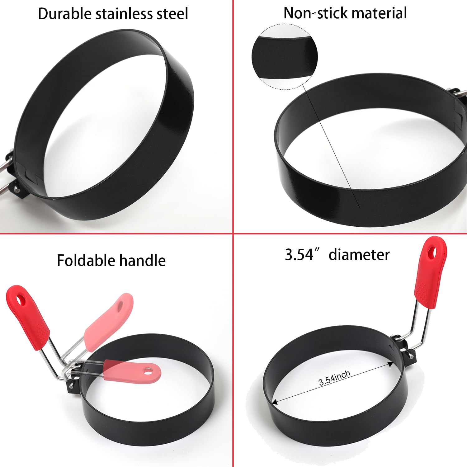 Moldes redondos para huevos de 9 cm de suyncyi, ideales para desayunos.