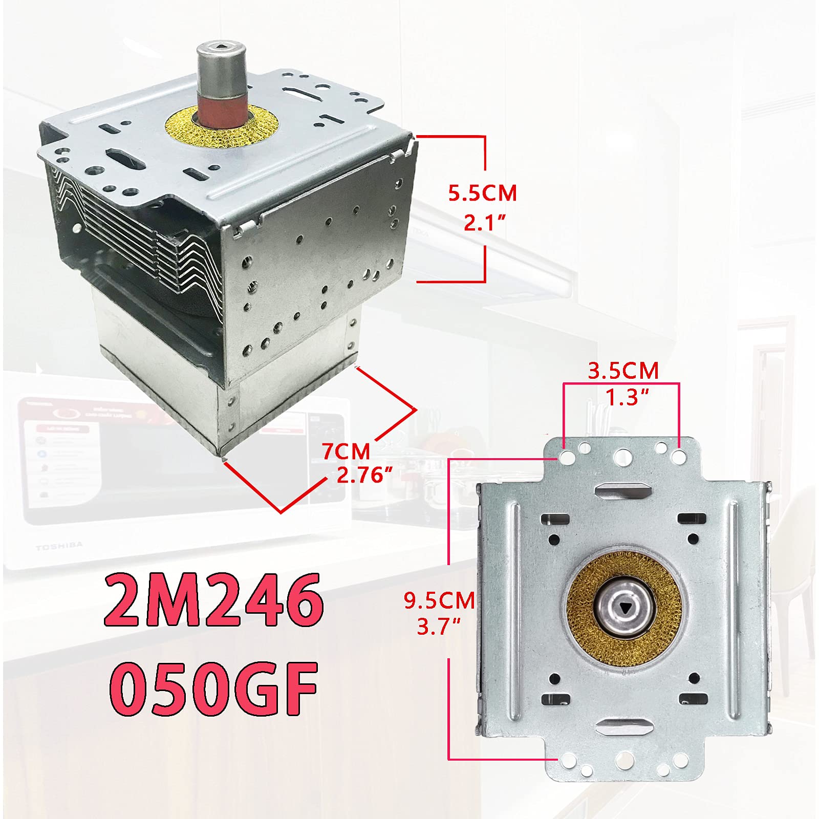 Suzier Magnetron 2M246, empaque listo para reemplazo rápido