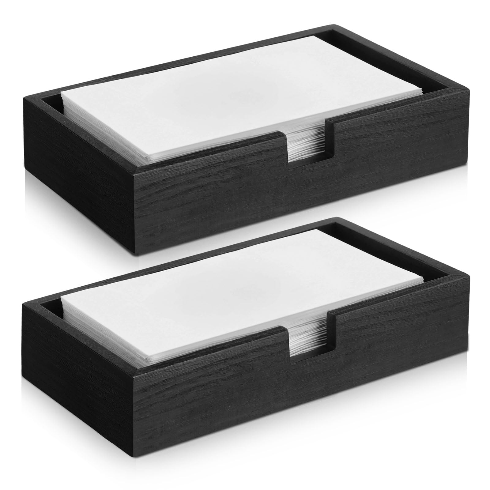 Suzile porta-toallas para invitados negro de madera, resistente y elegante para cualquier baño.