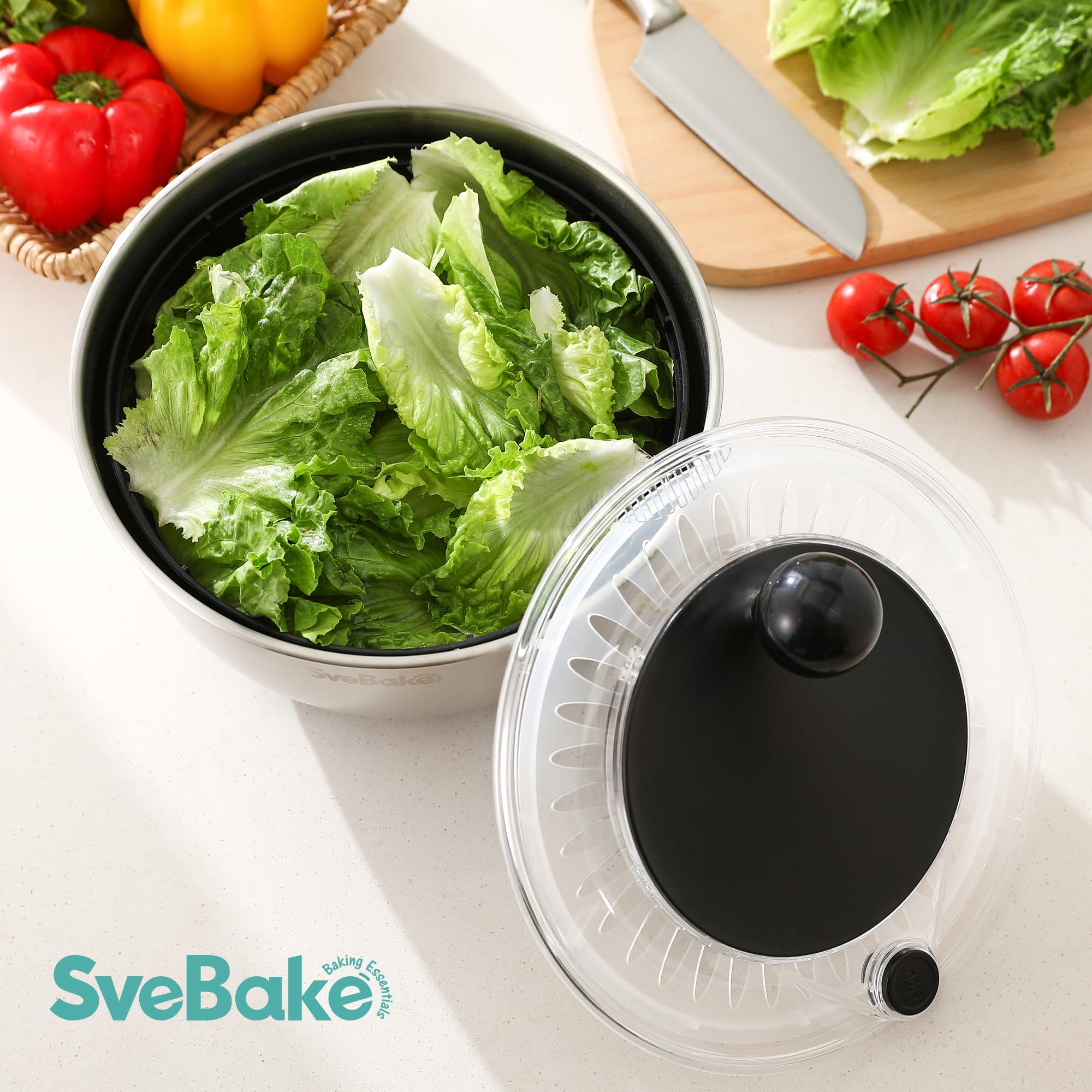 SveBake ensaladera ideal para lavar verduras, hierbas y frutas.