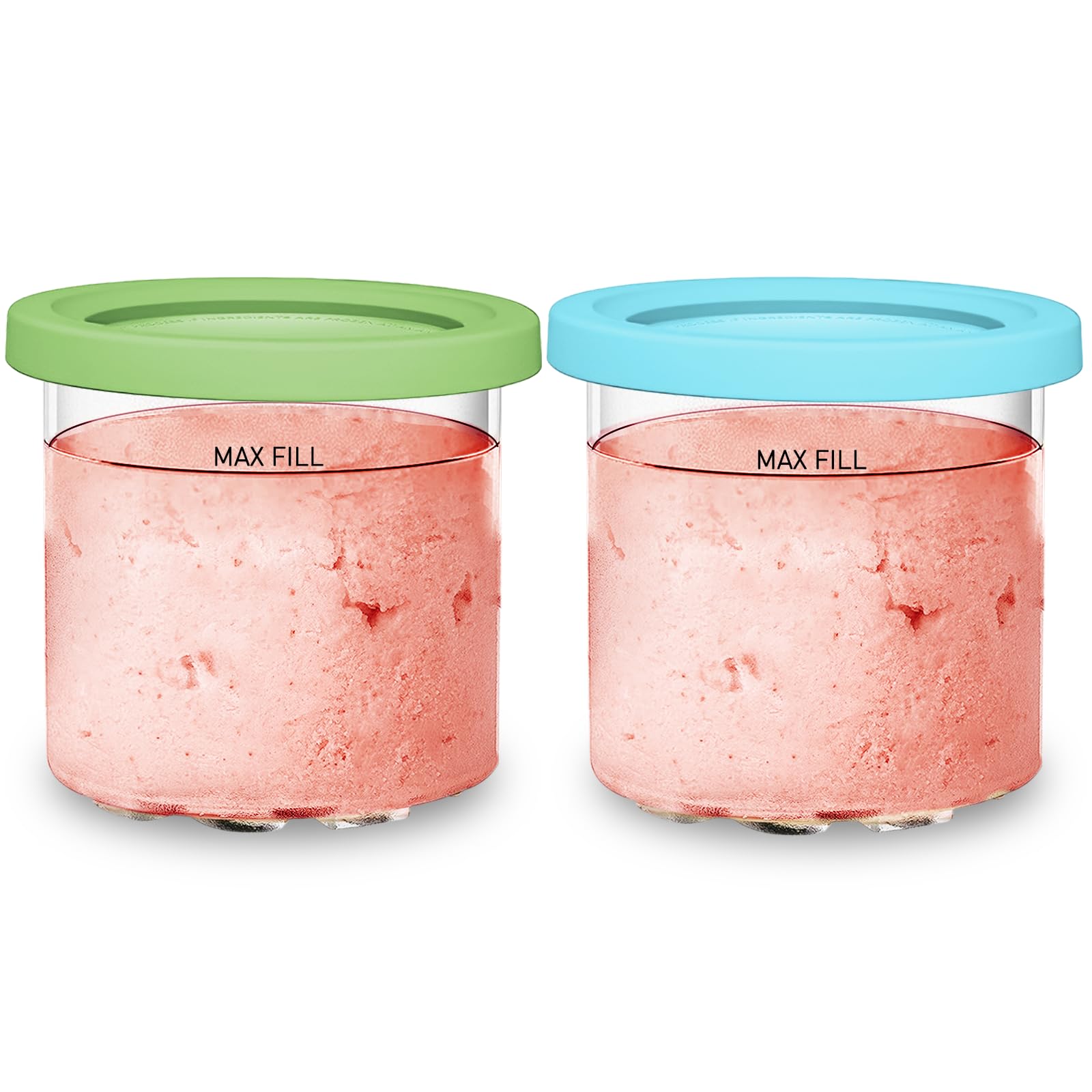 SVNOOC Creami pinta 16oz verde con tapas para helados.