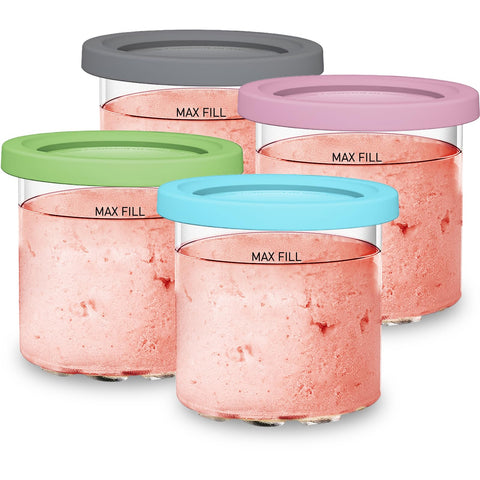 SVNOOC Pinta Creami 16oz Rosa con tapa, ideal para conservar helados caseros
