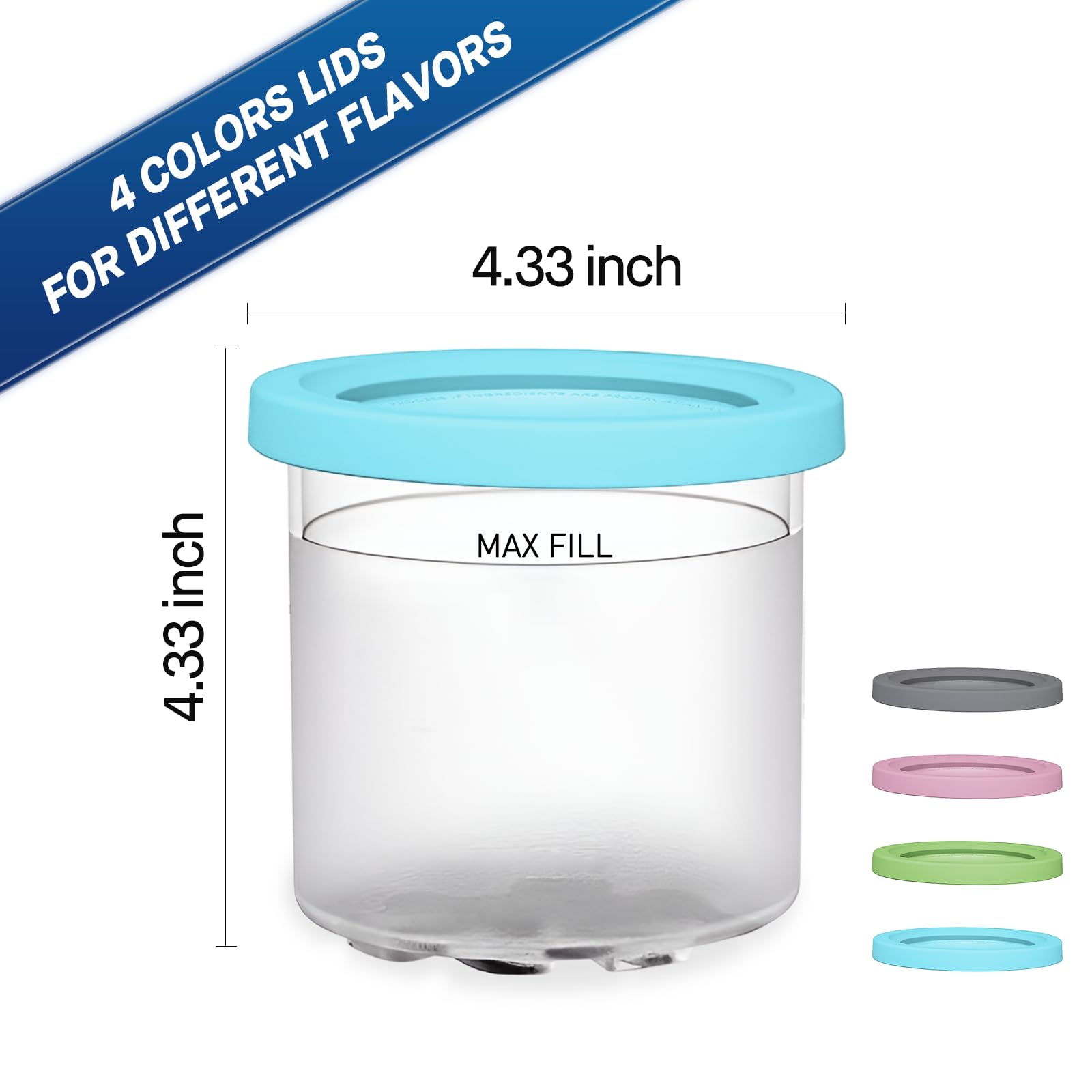 SVNOOC Pinta Creami 16oz, ideal para yogur y helados cremosos