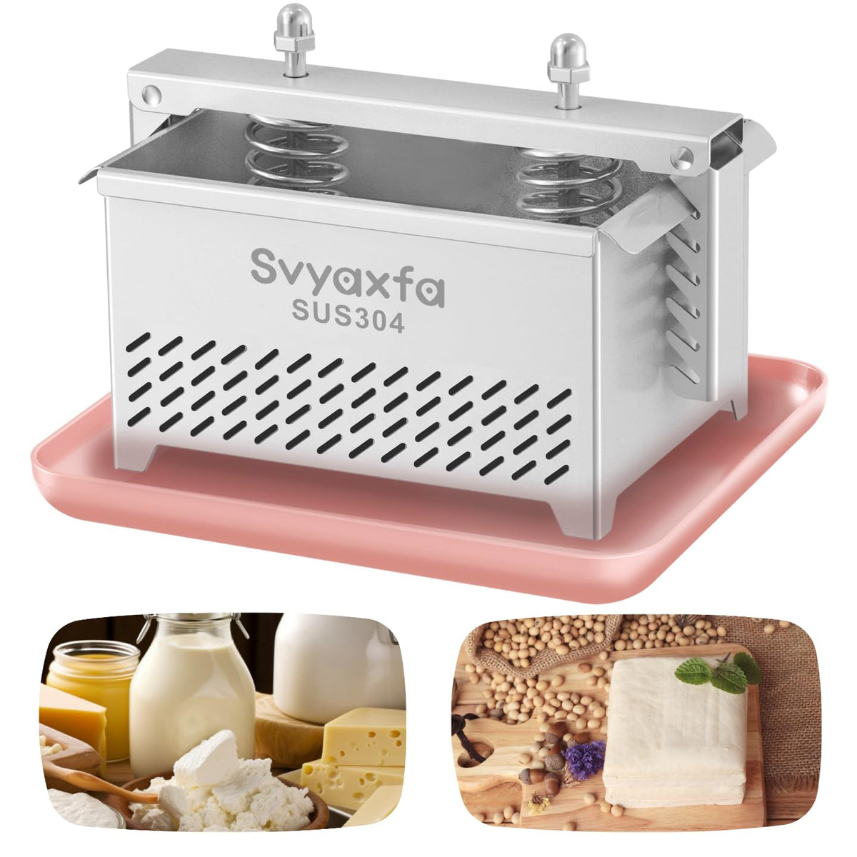 Svyaxfa Tofu Press en acero inoxidable 304 para resultados consistentes