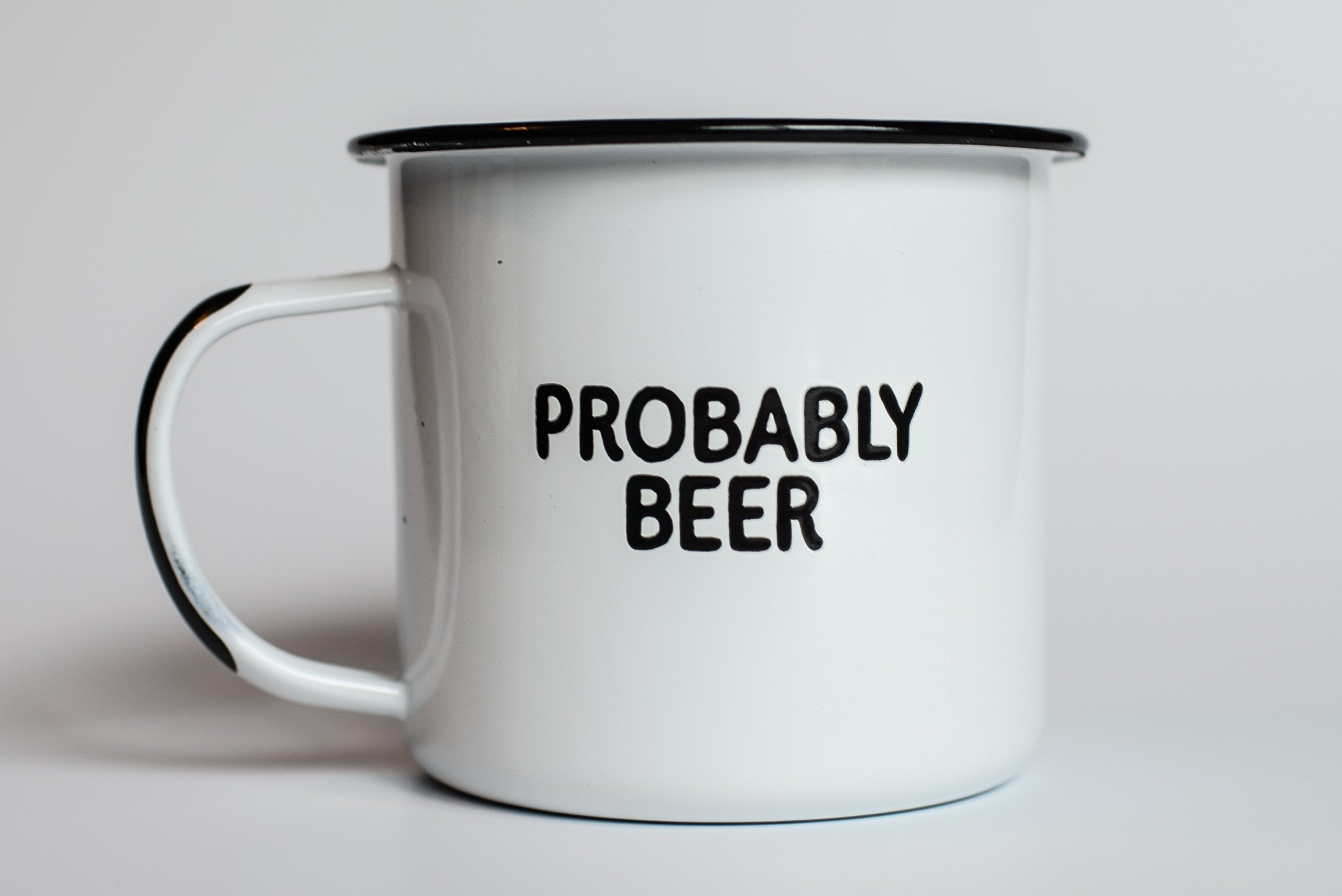 Swag Brewery PROBABLY BEER, taza para camping, ligera y duradera para aventuras al aire libre.