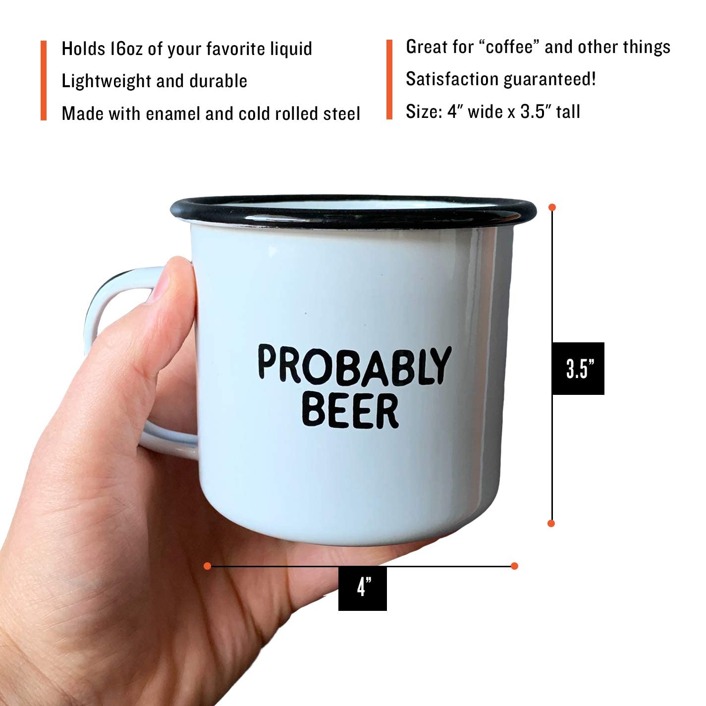 Swag Brewery PROBABLY BEER, taza para oficina, ideal para café en el escritorio.