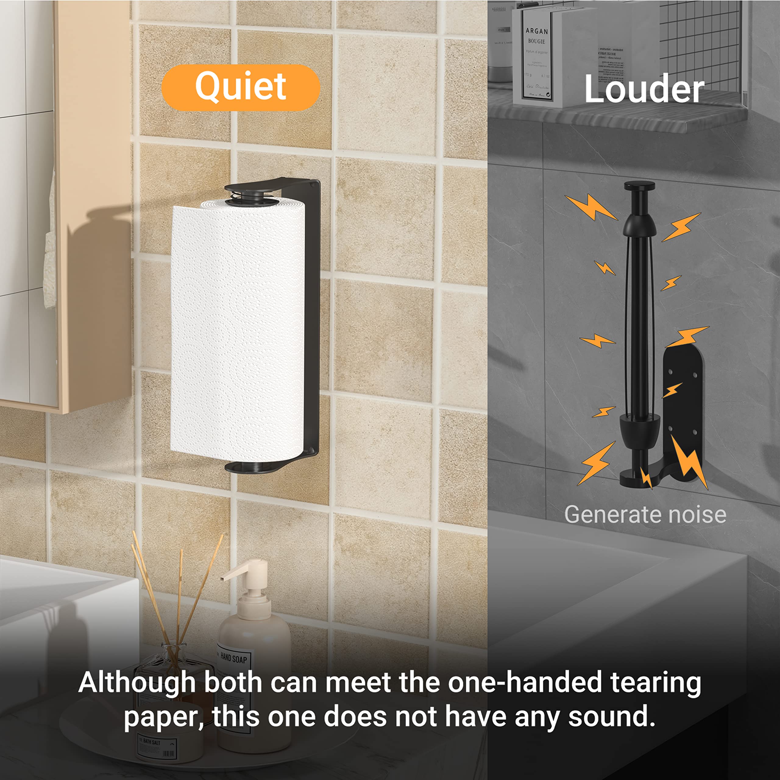 Swaitee porta papel en acero inoxidable negro, durabilidad