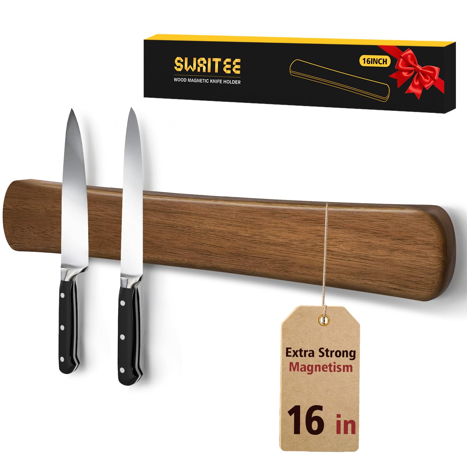 Barra magnética Swaitee para cuchillos de 16 pulgadas, acceso rapido y seguro.