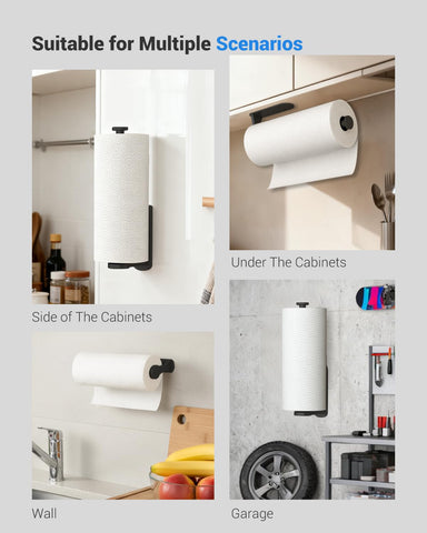 Swaitee porta-papel negro mate con diseño moderno y duradero.
