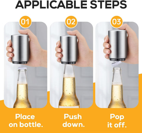 Swaytail abrebotellas automático en la mano, apertura con una sola mano.