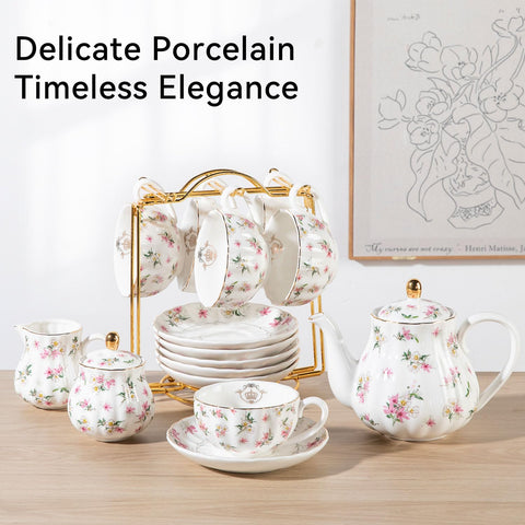 Azucarero de porcelana Sweejar con detalle dorado para endulzar momentos.