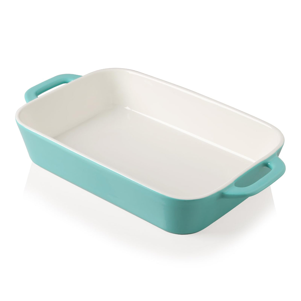 Bandeja cerámica Sweejar 9x13 turquesa para hornear y servir en mesa