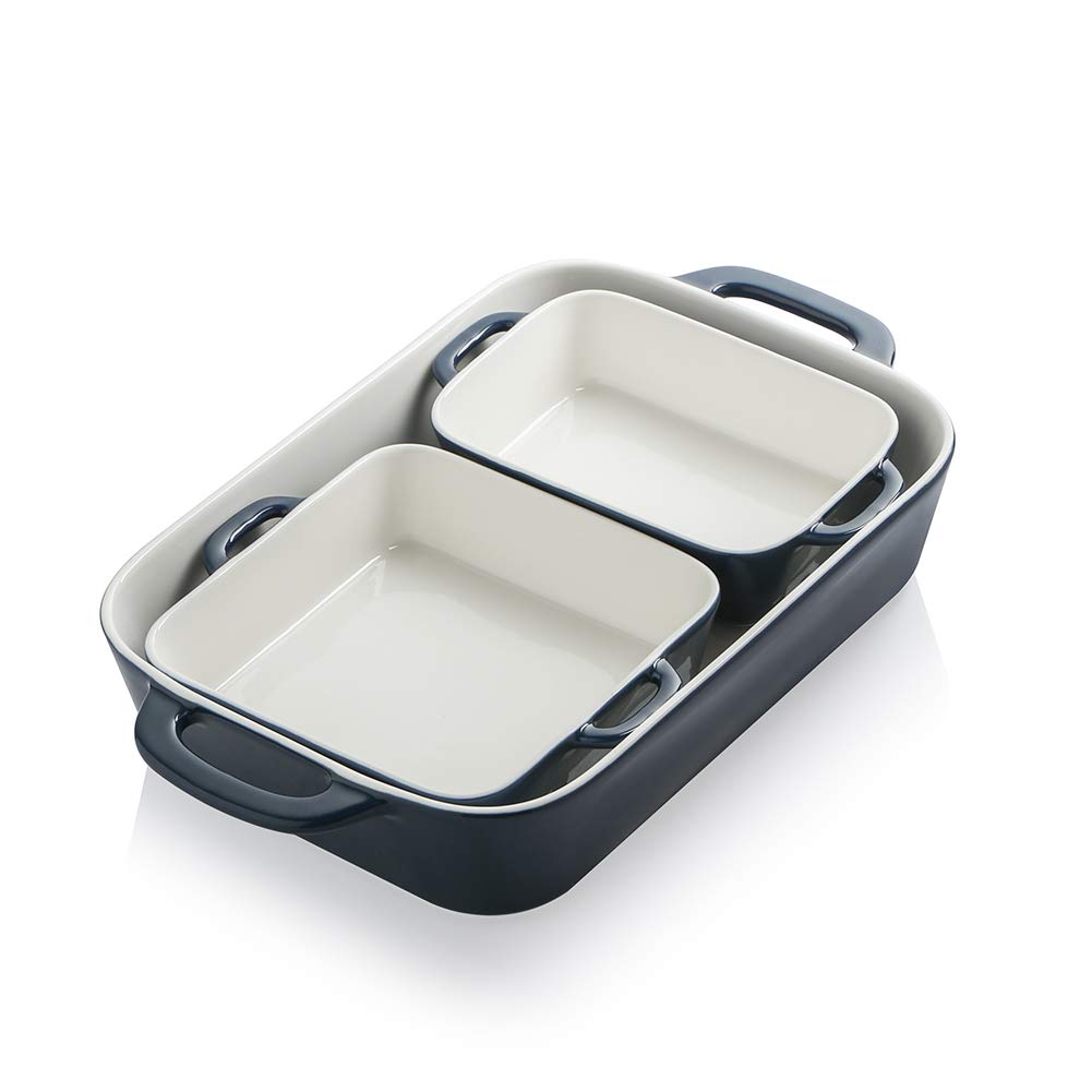 Bandeja cerámica rectangular grande de Sweejar para hornear y servir con estilo.