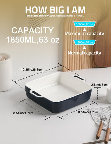 Bandeja Sweejar rectangular de 63 oz, ideal para porciones generosas.