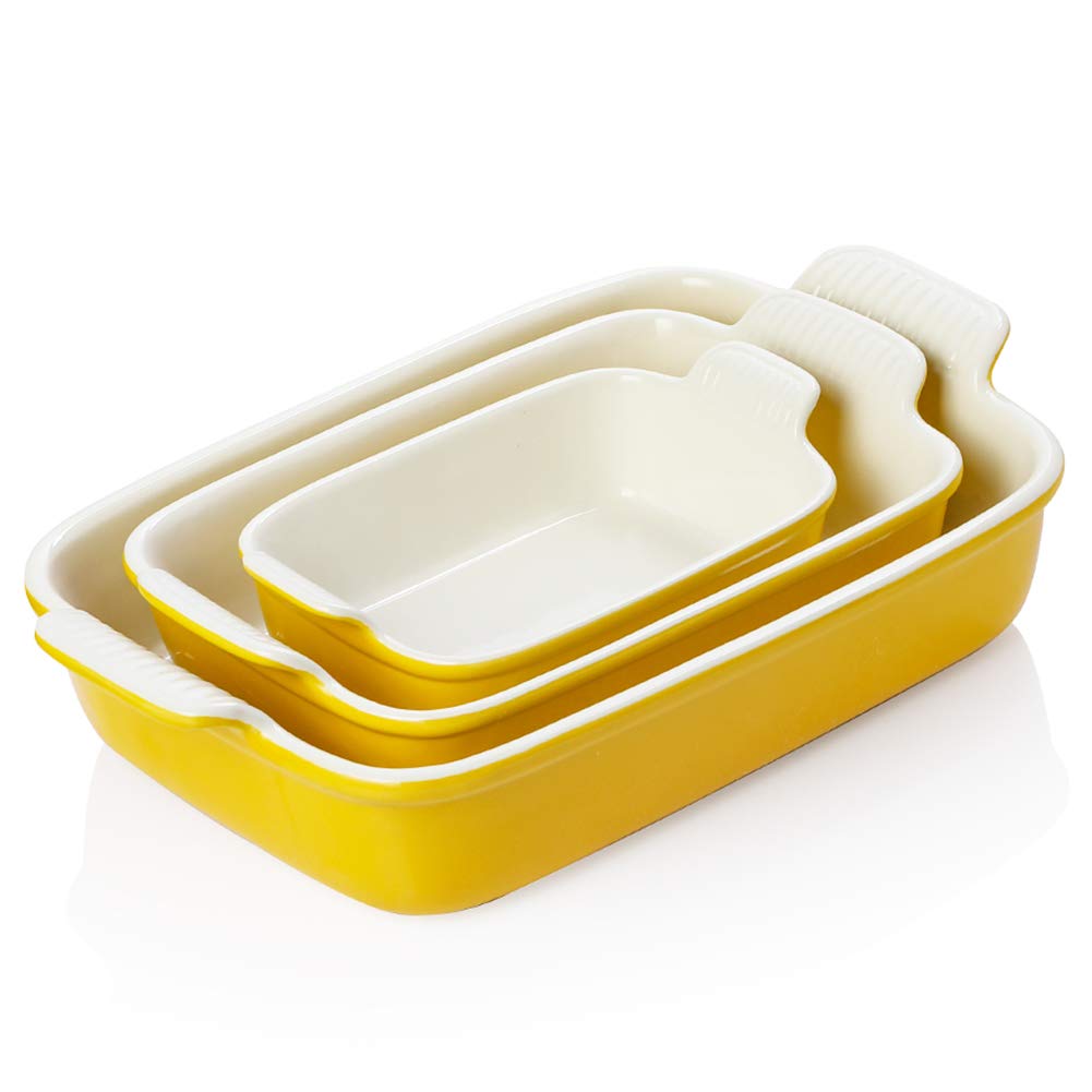 Bandeja rectangular Sweejar con mango para horno, fácil transporte y servicio