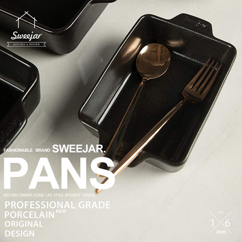 Sweejar bandeja pequeña rectangular cerámica para hornear recetas rápidas
