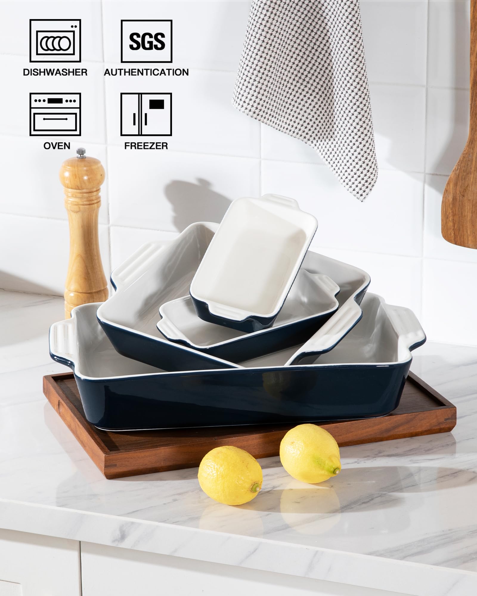 Sweejar cazuela lasagna cerámica profunda para porciones generosas.